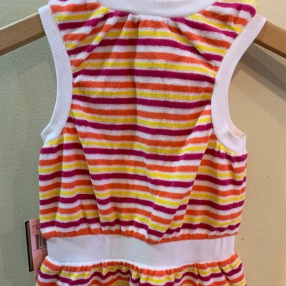 NWT'S JUICY COUTURE TERRY CLOTH DRESS SIZE 12-18 MONTHS- MULTI STRIPE - Picture 2 of 5